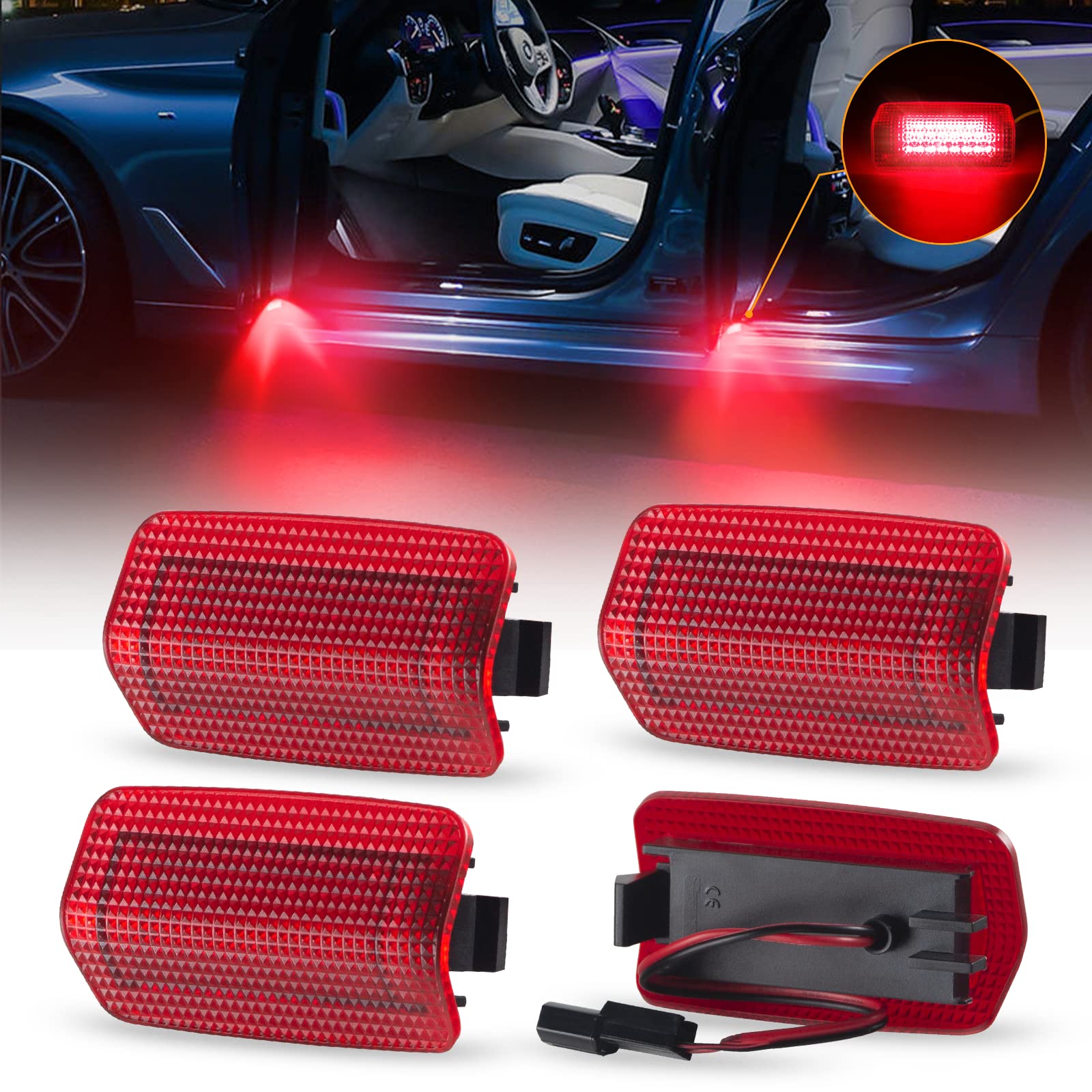 POPMOTORZ Лампа подсветки салона Серия Prius Prius Alpha 40 Серия Prius PHV50 Серия Светодиодная приветственная лампа Лампа подсветки двери Соответствует требованиям техосмотра Комплект из